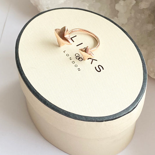 Links of London  Rose Splendour Gold Vermeil Adjustable Ring