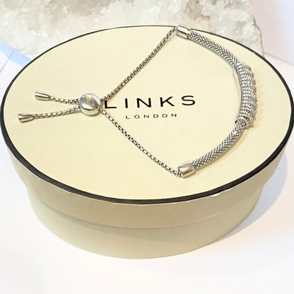Links of London Sterling Silver Starlight Crown Bracelet with toggle