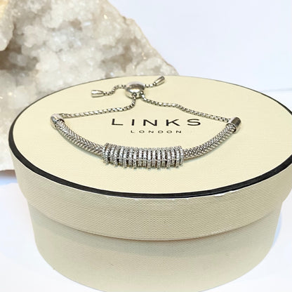 Links of London Sterling Silver Starlight Crown Bracelet with toggle