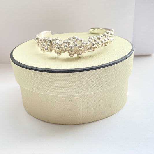 Pre loved Silver Links of London Effervescent Bubble Cuff Bracelet with minor minor