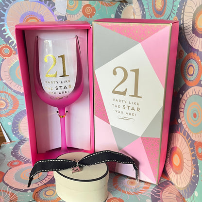 Links of London Sterling Silver Preloved  21st  Birthday Charm with a lovely 21st Glass