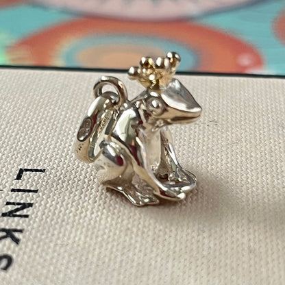 Links of London Sterling Silver Frog Prince Charm with 18K Vermeil gold crown. Be the first to gift this.