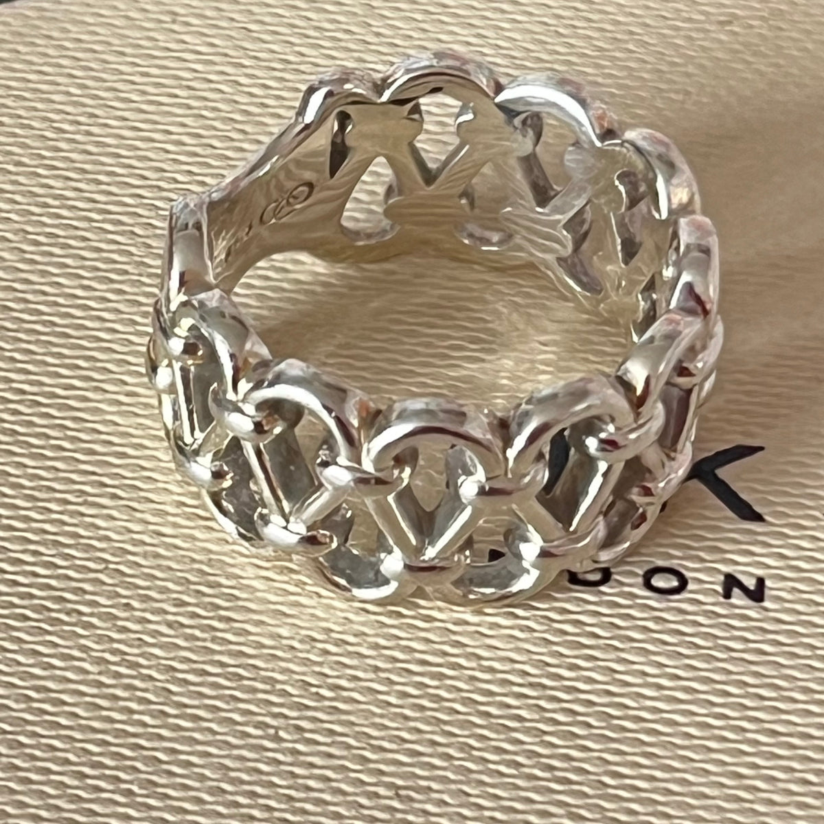 Links of London Sterling Silver  Lattice Ring Size P