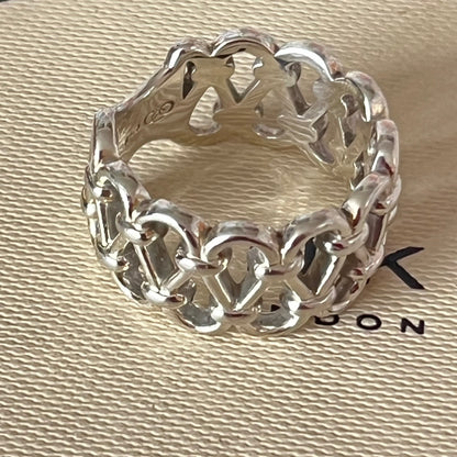 Links of London Sterling Silver  Lattice Ring Size P