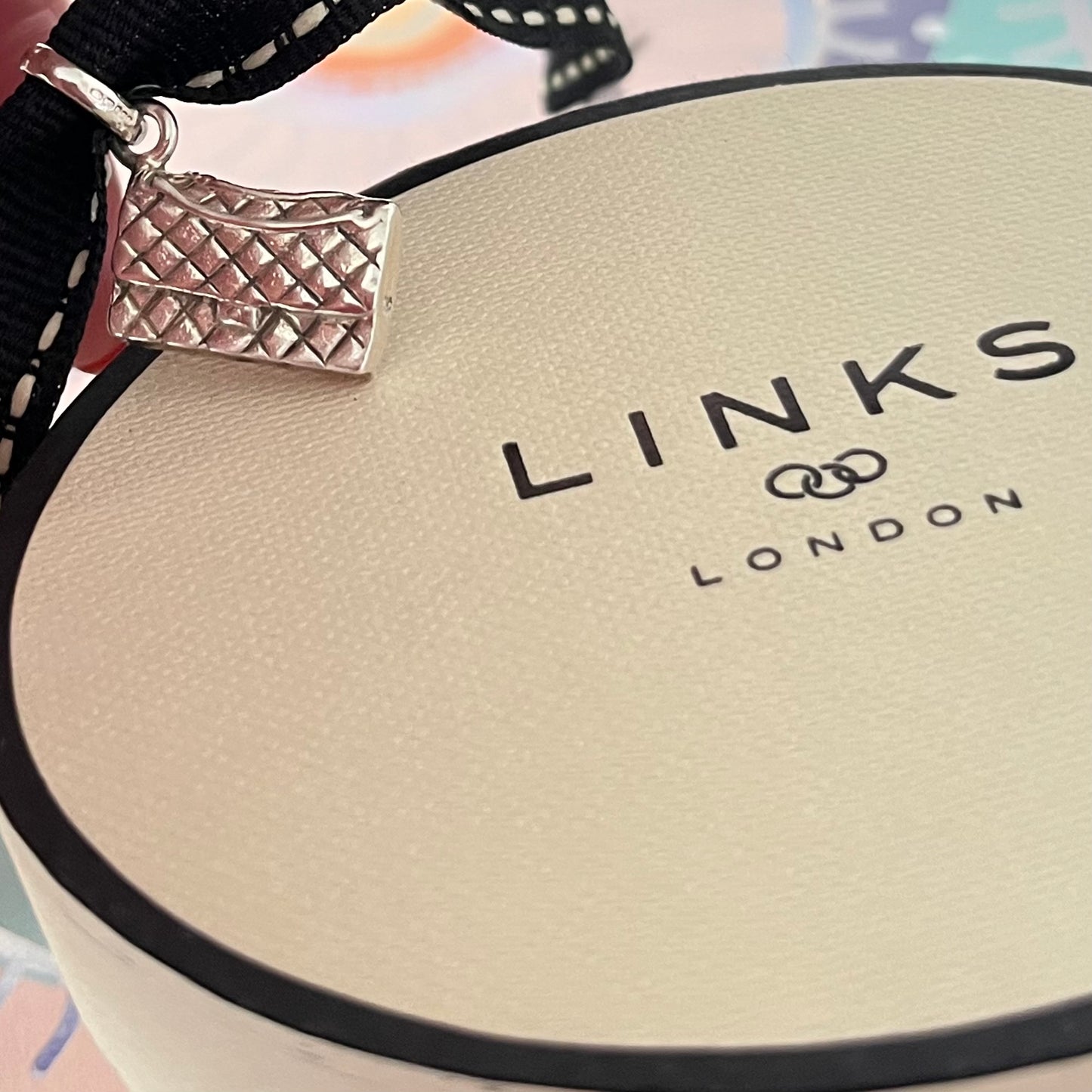 Links of London Quilted Flap Bag Charm Sterling Silver 2011