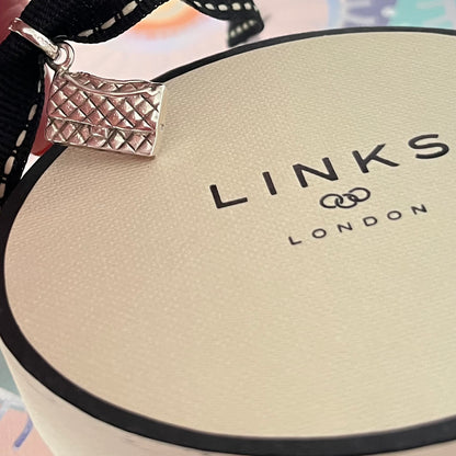 Links of London Quilted Flap Bag Charm Sterling Silver 2011