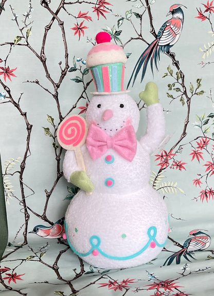 16.5" Fabric Snowman Figurine Set – Christmas Decoration