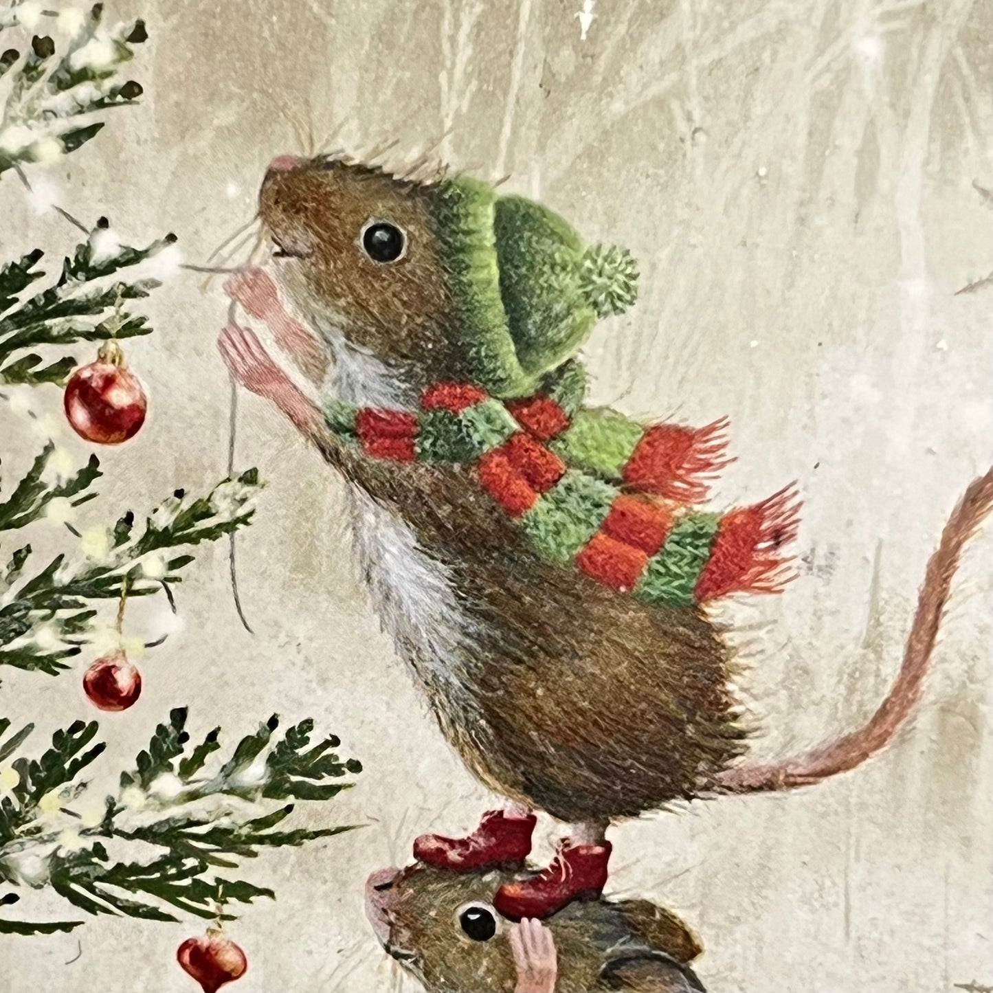 Christmas Tree Decoration featuring an illustration called "Merry Christmas"