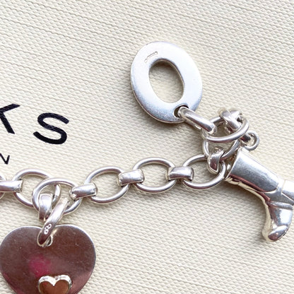 Links of London  Very rare Sterling Silver Bracelet including the charms preloved