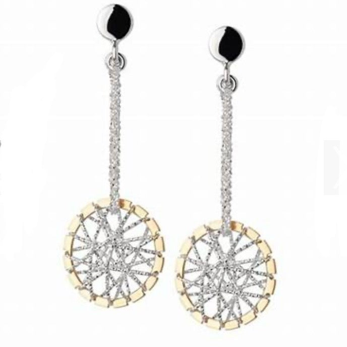 Links of London Dream Catcher Earrings. Crafted from sterling silver with 18kt Gold Vermeil.