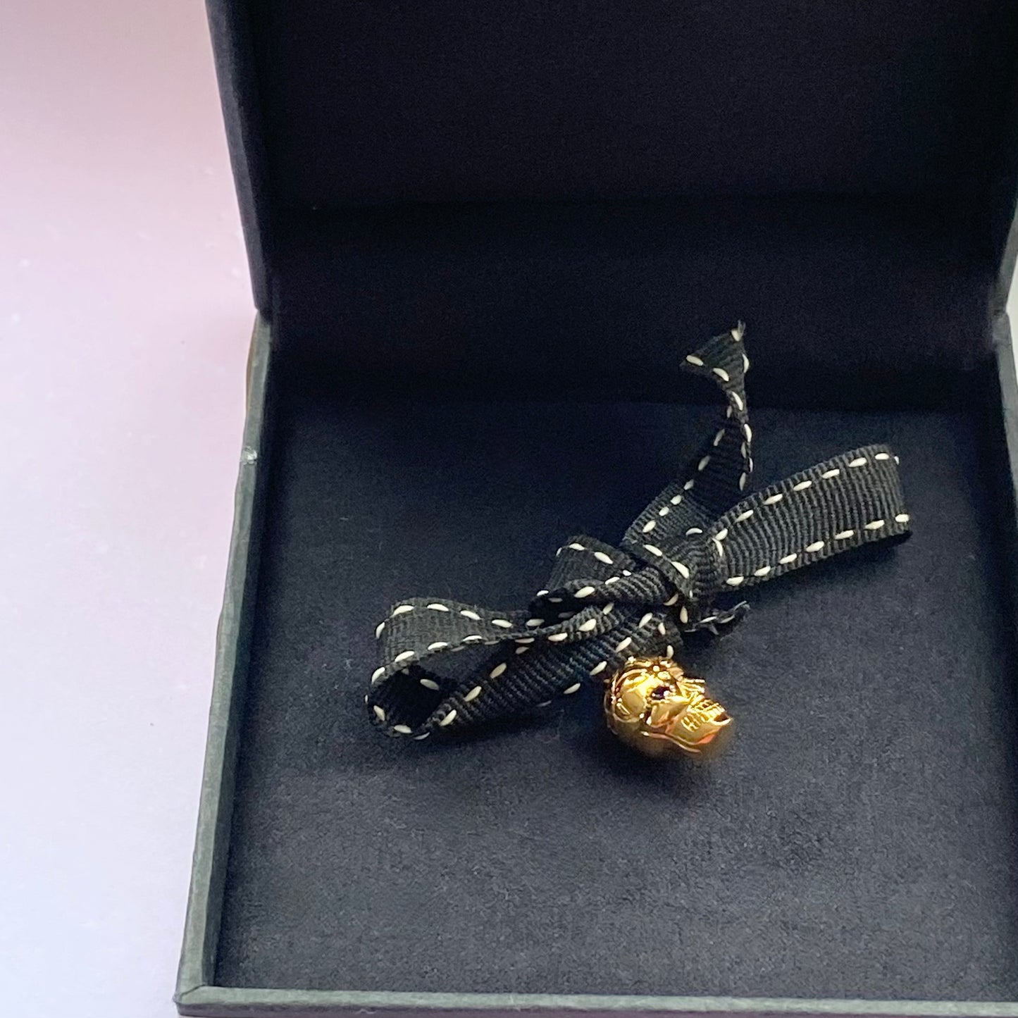 Links of London Halloween Black 18K Vermeil Skull Charm