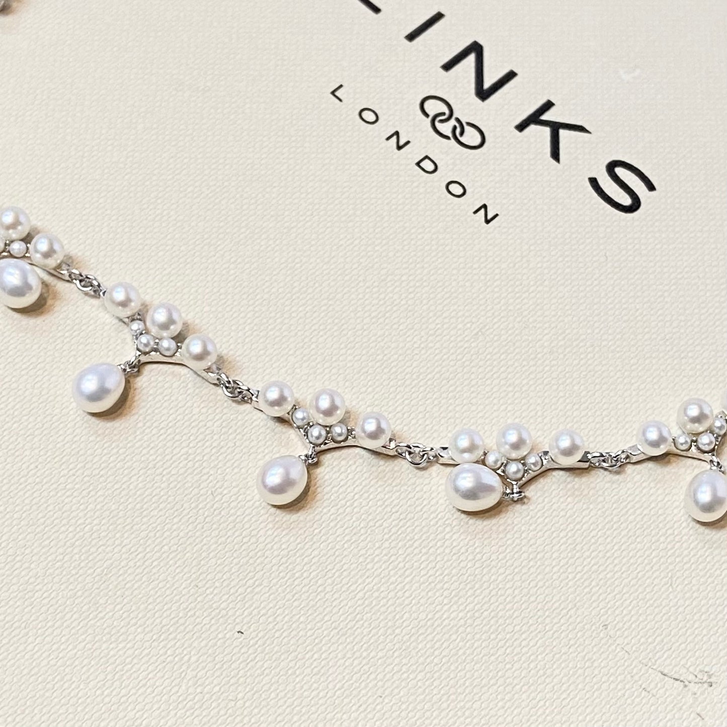 Links of London Silver and pearl Orbs Caraibes Choker