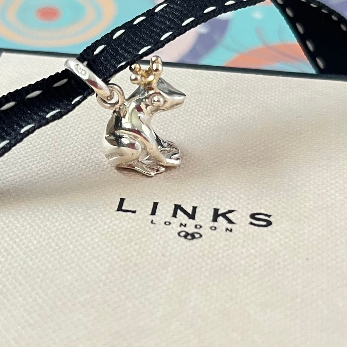 Links of London Sterling Silver Frog Prince Charm with 18K Vermeil gold crown. Be the first to gift this.