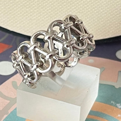 Links of London Sterling Silver  Lattice Ring Size P