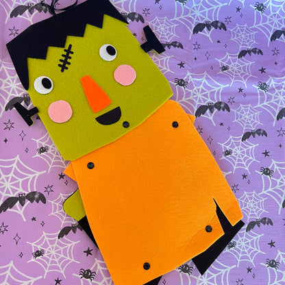 Felt Creepy Frankenstein's monster, created from cut-out felt Hanging Decoration
