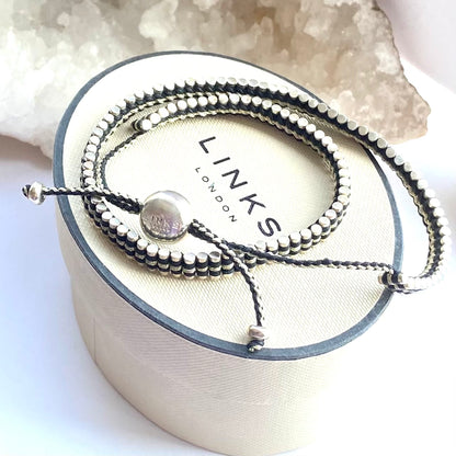 Links of London Double Wrap Friendship  Silver Bracelet