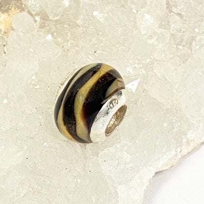 Yellow and Brown  Love Links Bead Branded Charm