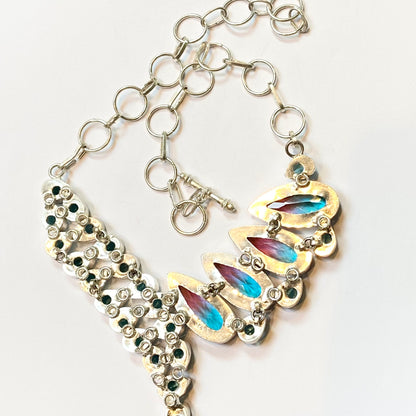Crystal Drop Faceted Tourmaline Gemstone Necklace