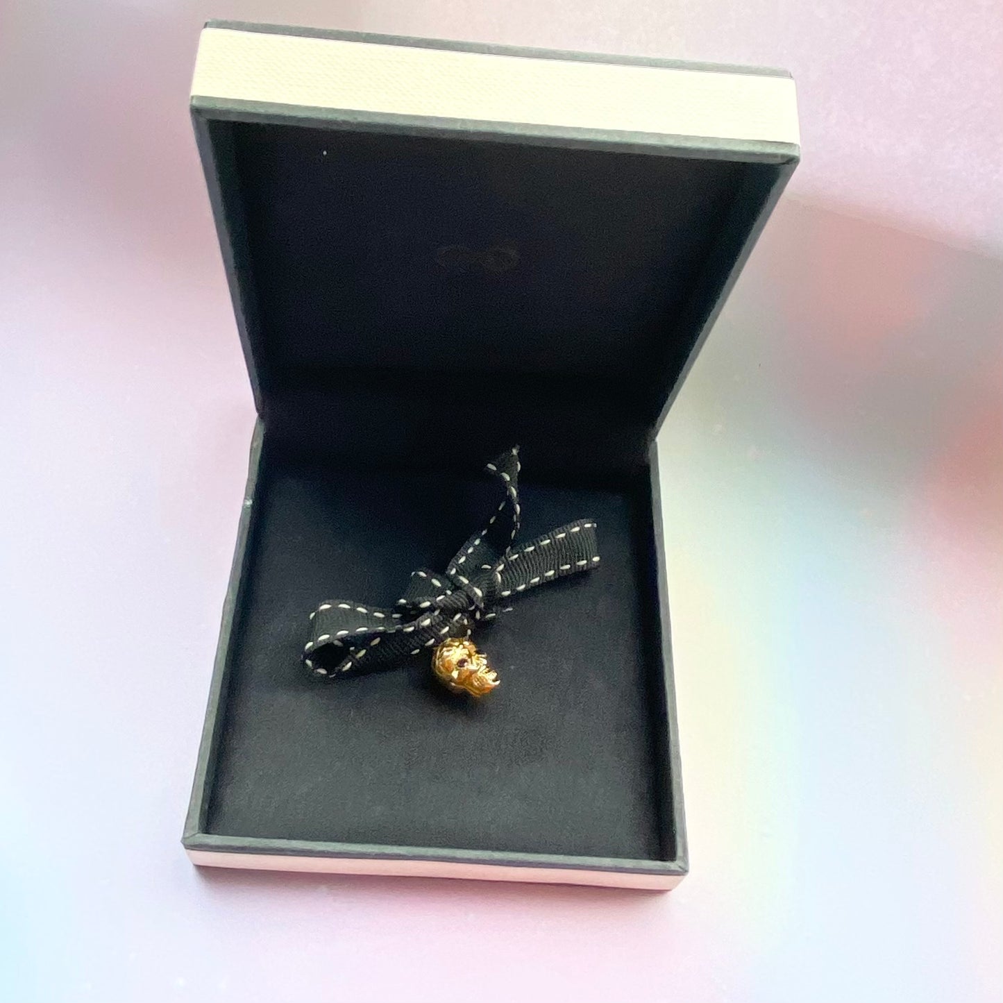 Links of London Halloween Black 18K Vermeil Skull Charm