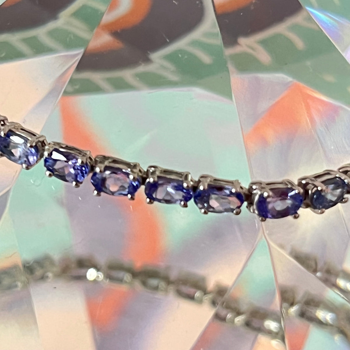 New! Natural Tanzanite Tennis Bracelet crafted from 925 Sterling Silver