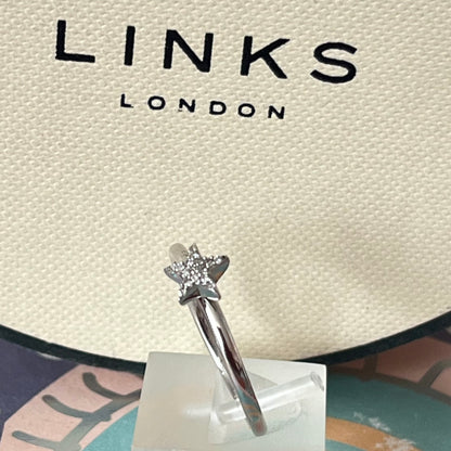 Links of London Essentials Star Crystal Ring Size P