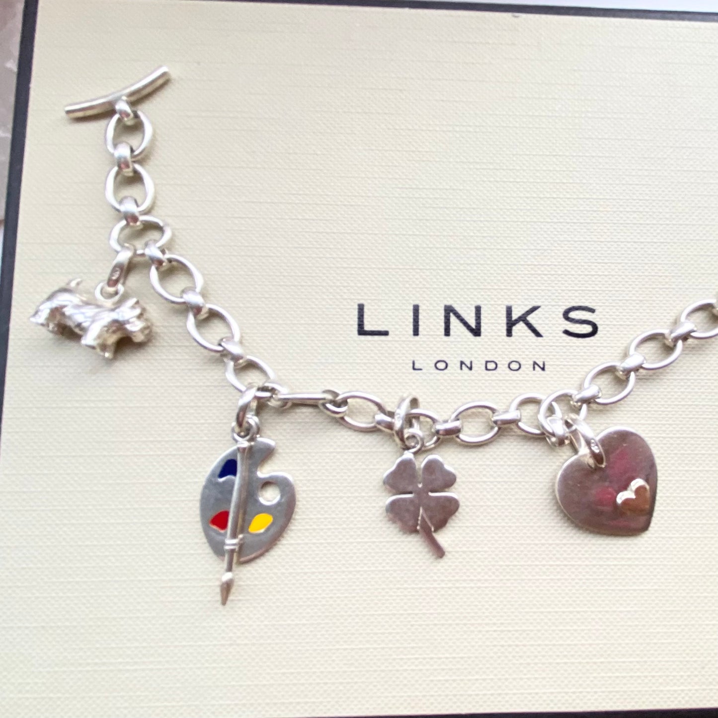 Links of London  Very rare Sterling Silver Bracelet including the charms preloved