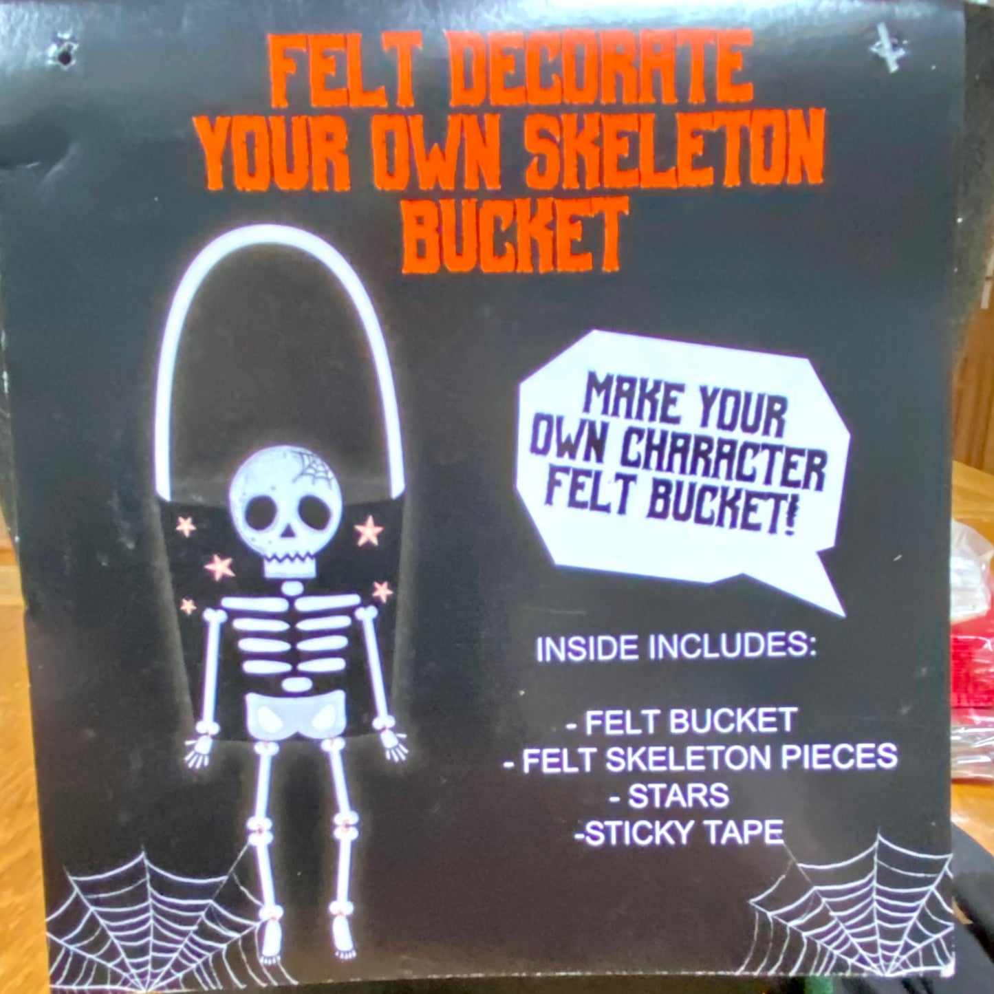 Felt Decorate your own Skeleton Bucket