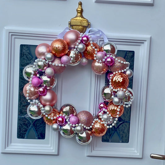 Rose Peach Melba Wreath