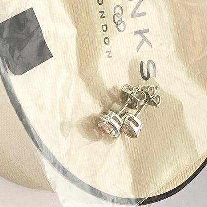 Sterling Silver Links of London Crystal Stud Earrings - New