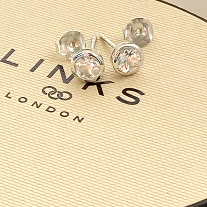 Sterling Silver Links of London Crystal Stud Earrings - New