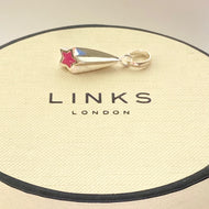 Links of London Sterling Silver 925 Shooting Star with Red Enamel Charm