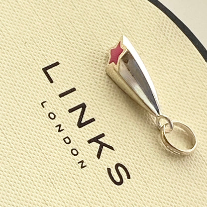 Links of London 925 Shooting Star with Red Enamel Charm