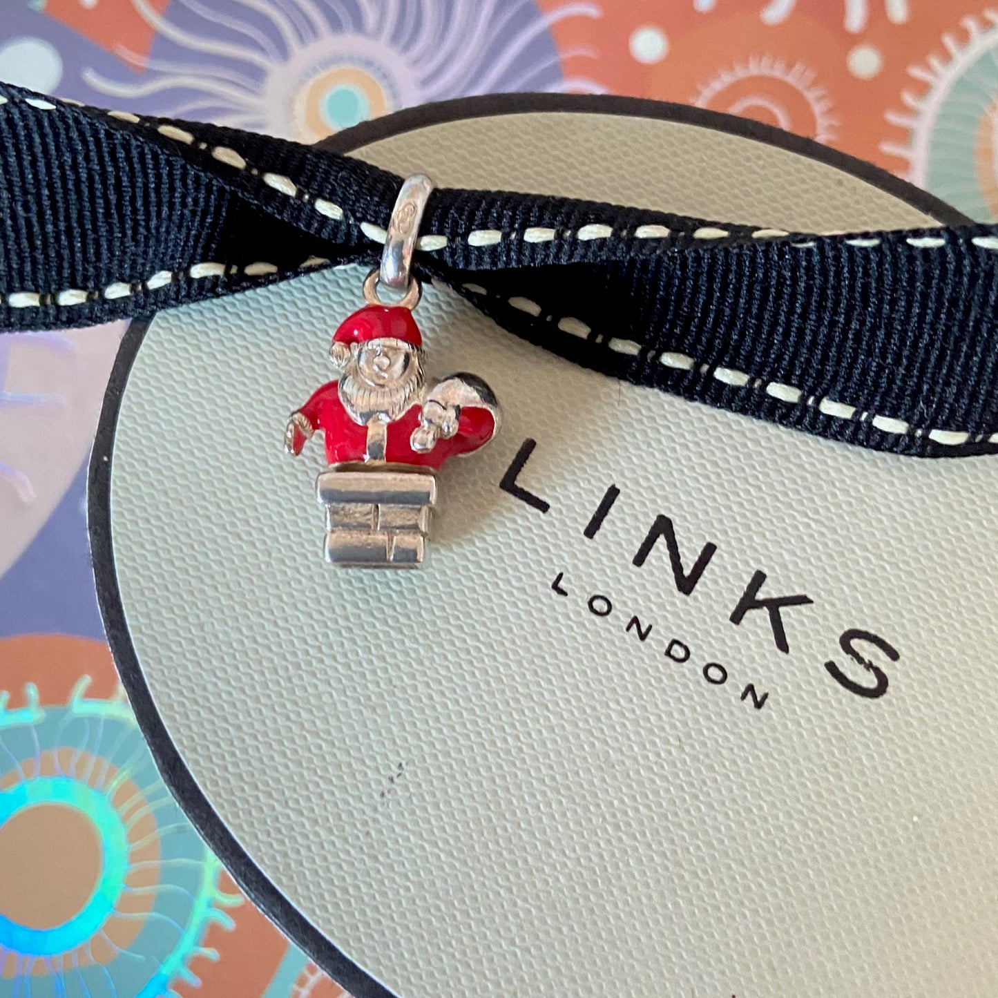 Santa Claus stuck in the chimney charm by Links of London