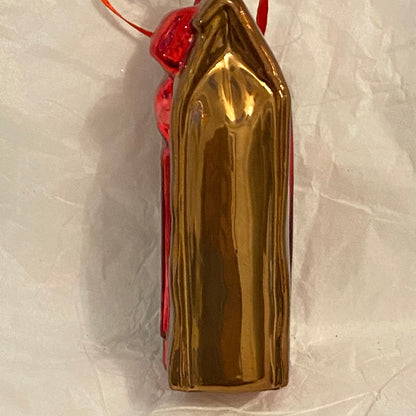 HO HO HOLIDAY BLONDE ROAST Merry Christmas Glass Ornament Decoration