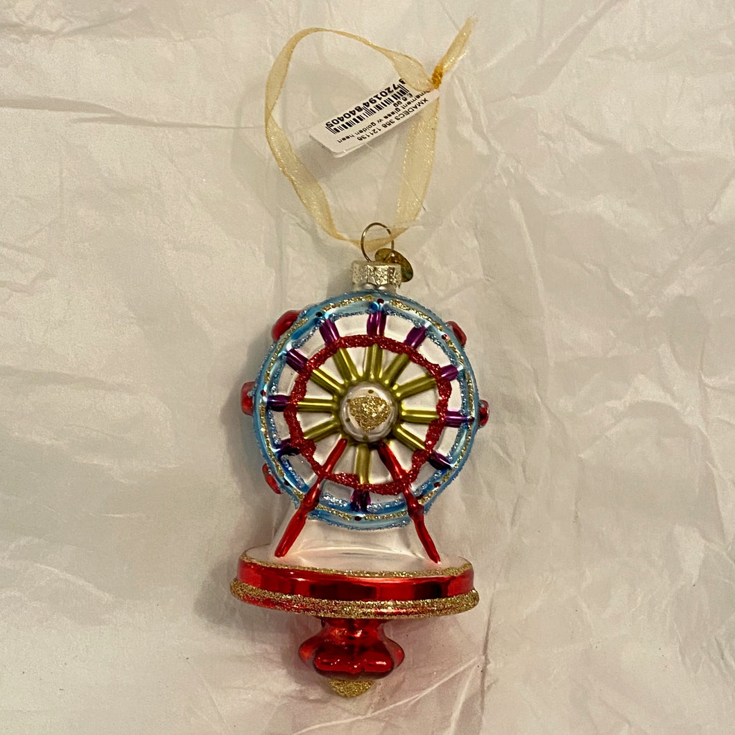 Ferris Wheel  Design Glass  Festive, Christmas Ornament