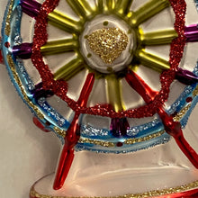 Load image into Gallery viewer, Ferris Wheel  Design Glass  Festive, Christmas Ornament
