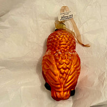 Load image into Gallery viewer, Deep Gold Owl  Design Glass  Festive, Christmas Ornament
