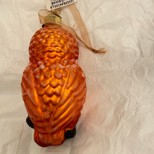 Load image into Gallery viewer, Deep Gold Owl  Design Glass  Festive, Christmas Ornament
