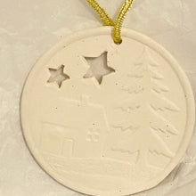 Load image into Gallery viewer, Ceramic Disk  Festive, Christmas Ornament
