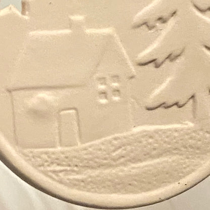 Ceramic Disk  Festive, Christmas Ornament