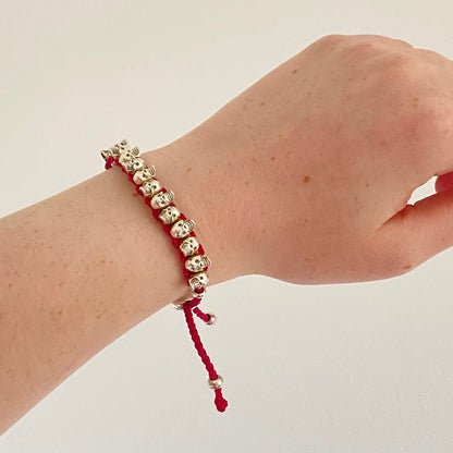 Links of London Pink Skull  Friendship Bracelet