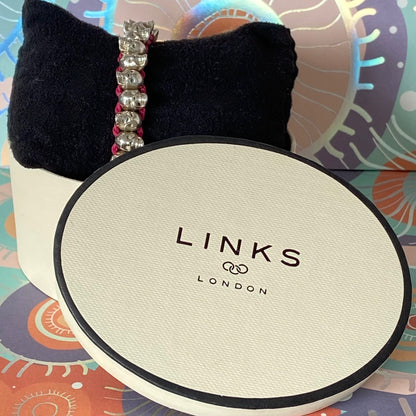 Links of London Pink Skull  Friendship Bracelet