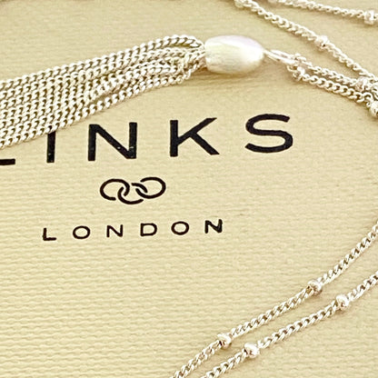 Links of London Sterling Silver Silk Row Necklace