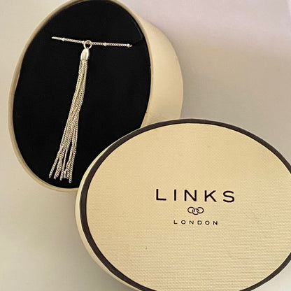 Links of London Sterling Silver Silk Row Necklace