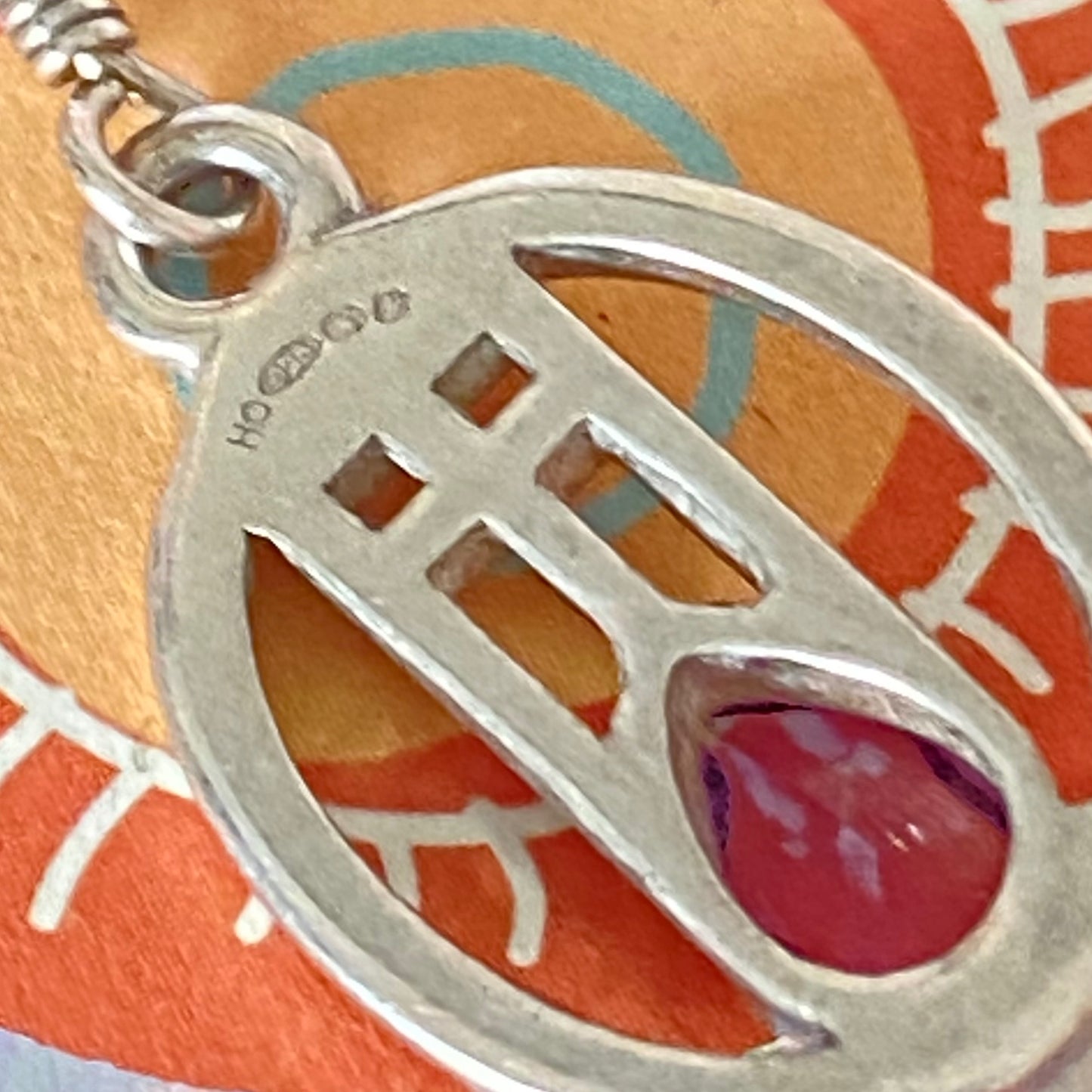 Sterling Silver lovely Earrings with a Purple Sparkly Stone