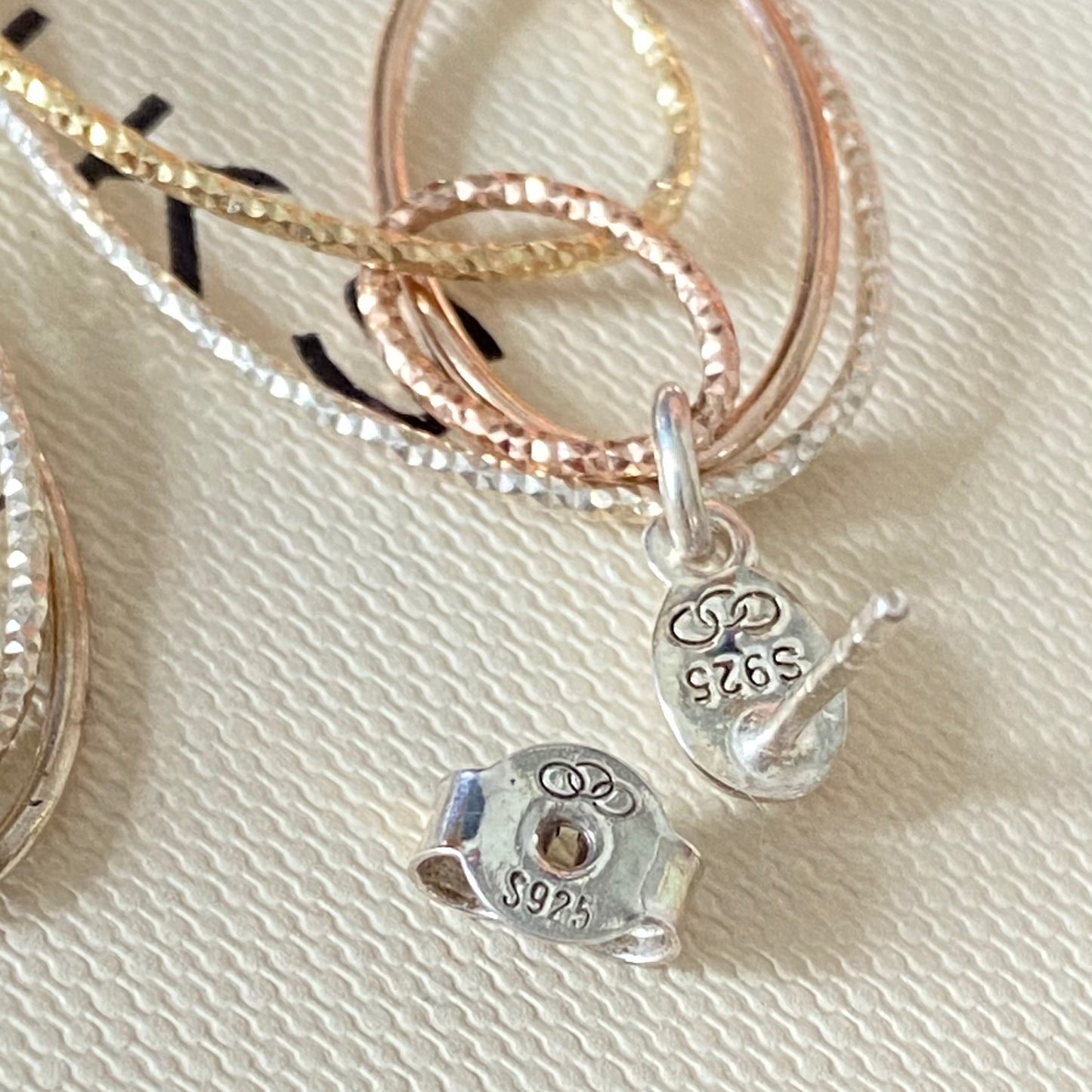 Links of London Sterling Silver Aurora multi Loop earrings with 18ct Vermeil Gold