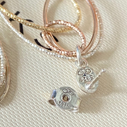 Links of London Sterling Silver Aurora multi Loop earrings with 18ct Vermeil Gold