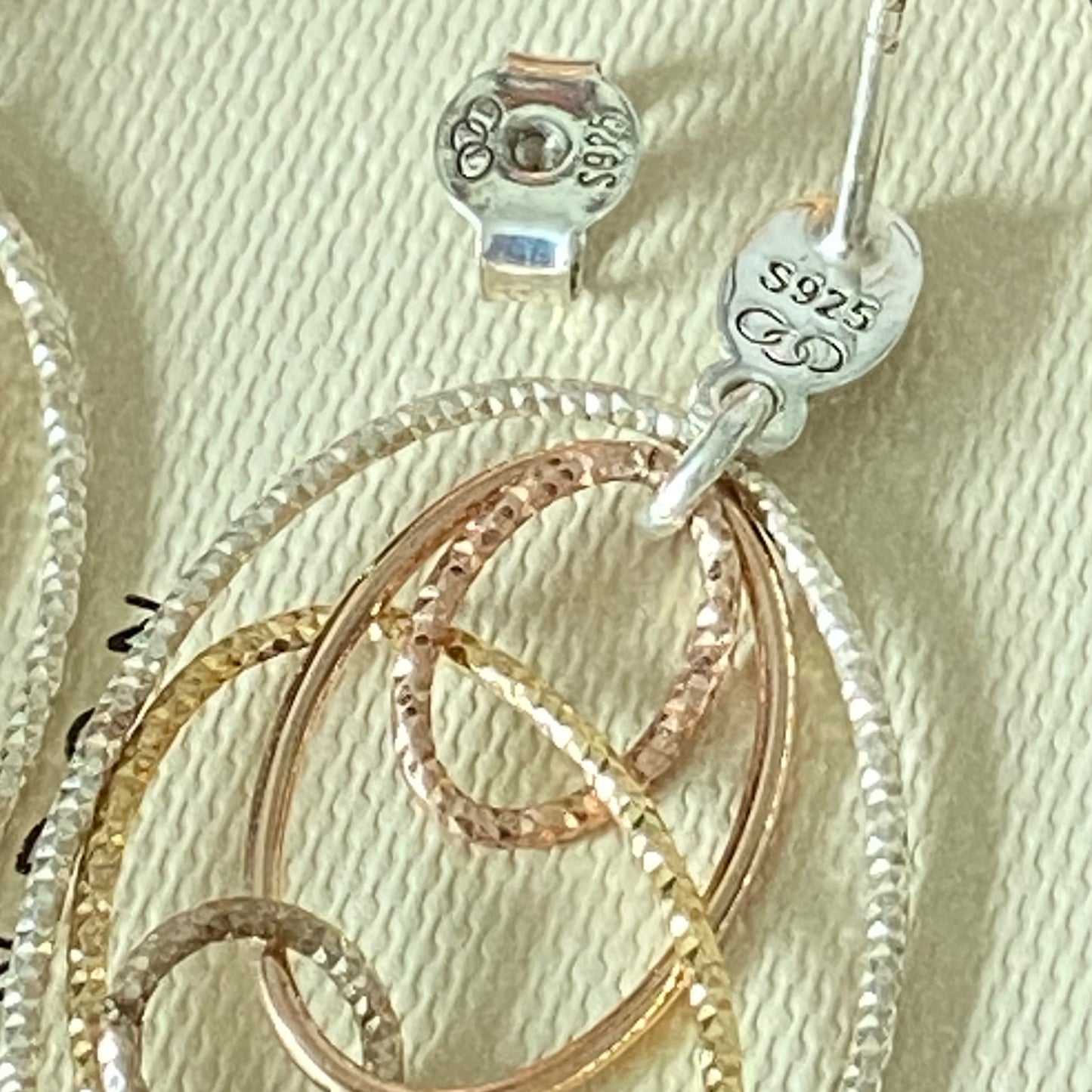 Links of London Sterling Silver Aurora multi Loop earrings with 18ct Vermeil Gold