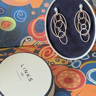 Links of London Sterling Silver Aurora multi Loop earrings with 18ct Vermeil Gold