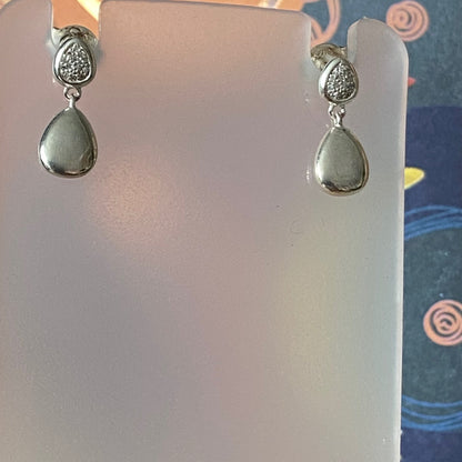 Links of London Authentic Hope Sterling Silver and Diamond Pave Earrings